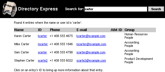 Directory Express Search